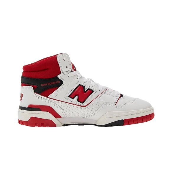 New Balance 650R Men's 8.5US 8UK High White Black Red Leather Sneakers Shoes NEW - Picture 1 of 7